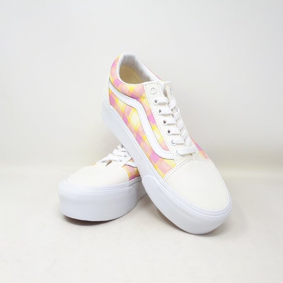 Vans Old Skool Stackform Platform Shoe Sneaker Pastel Plaid Mens 7.5 / Womens 9 - Picture 9 of 12
